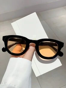 1pc Women's Simple Fashion Glasses, Retro Frame Shades, Multi-Functional Decoration Glasses - Multicolor - View 12