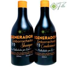 kit capilar regenerador dos fios cabelos maltratados por quimica 500 ml maycrene - Preto - Visão 3