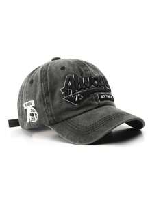 1入女士棒球帽，女性運動洗水牛仔休閒棒球帽，多功能街頭時尚遮陽帽 - 灰色 - 查看 3