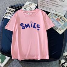 Playera Mujer Manga Corta Original Juvenil Cómodo  Moda Linda - Rosa - Ver 1