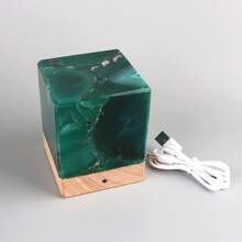 80*80*100mm Square Rechargeable Blue Agate Night Light With Touch Sensor Switch(White Light) - Blue - View 5