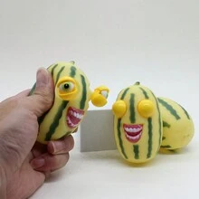 Squishy Stress-Relief Watermelon Toy - Fun Squeezable Eye-Popping Gadget - Ideal Decompression Doll For Relaxation - Random Style - View 3