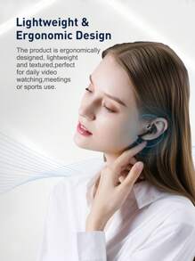 Havit Tw981 晶瑩剔透語音通話 真無線藍牙耳機,機械款式立體聲音效智能觸控,20小時播放時間,輕巧舒適的耳塞設計,type-c接口設計,適合當作禮物 - 黑色 - 查看 9