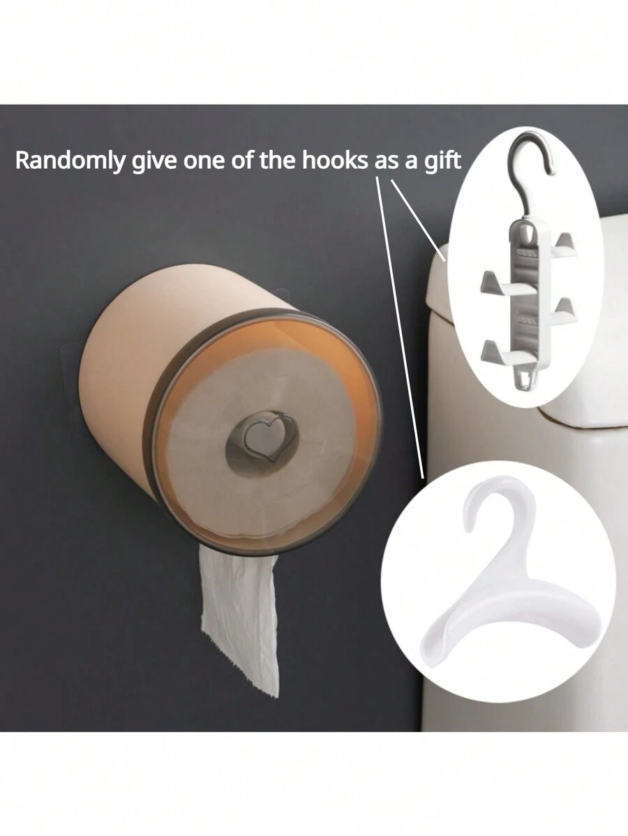 Phòng vệ sinh Giấy Hộp , Phòng vệ sinh Giấy Giá lưu trữ , Gắn trên tường Sự Hút Hộp , Cuộn Giấy Hộp , Giá đỡ khăn giấy , Quần áo Cái móc - Hồng - Xem 1