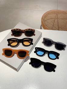 1pc Women's Simple Fashion Glasses, Retro Frame Shades, Multi-Functional Decoration Glasses - Multicolor - View 1