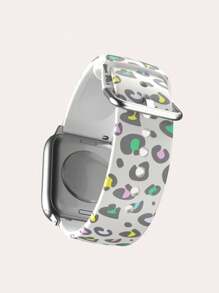 1入女士可愛的動物卡通豹紋白色tpu手錶帶,適用於38/40/41/42/44/45/49mm蘋果手錶ultra/se/8/7/6/5/4/3/2/1 - 彩色 - 查看 7