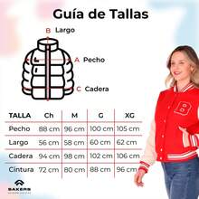 Chamarra Beisbolera Mujer Chaqueta Sakers - Rojo - Ver 3