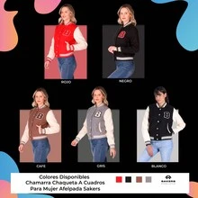 Chamarra Beisbolera Mujer Chaqueta Sakers - Rojo - Ver 5