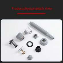 1入灰色洗手盆排水孔水平,垂直排水下管不需膠防異味防堵雙用排水盆通用排水 - 灰色 - 查看 11