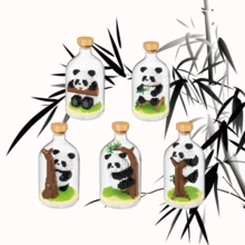 1組diy可愛動物系列積木粒子休閒組裝熊貓主題玩具禮物桌面裝飾創意玩具,適用於節日、新年、春節、返校、復活節禮物 - 彩色 - 查看 5