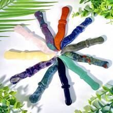 1 件隨機多材質彎刀匕首天然水晶雕刻、寶石首飾、閃光、治療水晶、生日禮物、女性禮物、萬聖節禮物、聖誕禮物、家居裝飾、派對裝飾。 - 彩色 - 查看 12