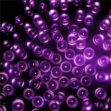 8種模式戶外太陽能燈芯片,溫暖/白/彩色led燈條,太陽能燈,防水環保花環聖誕裝飾 - 紫色 - 查看 7