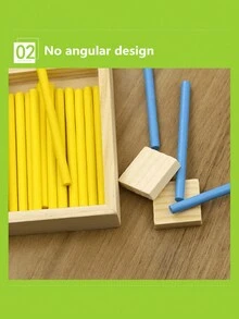 1入組數字和符號遊戲棒,幼兒兒童教育數學計算蒙特梭利玩具積木禮物 - 彩色 - 查看 11