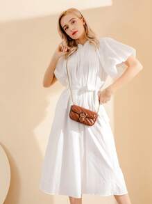 迷你復古鏈條肩背包 - 咖啡棕 - 查看 2