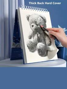 1 件 16k 60 張混合介質素描本,10.5 X 7.4 英寸,頂部螺旋裝訂素描本/書,適合藝術家專業人士和業餘愛好者 | 商品詳情馬克筆藝術、色鉛筆、木炭素描 - 紫色 - 查看 4