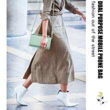 Small Crossbody Bag For Women Cell Phone Wallet Purse Mini Shoulder Handbags With Card Slots - Green - View 7