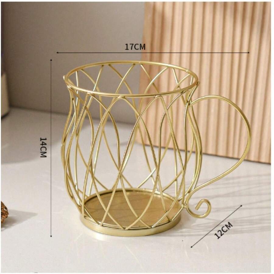 Scandinavian Style Coffee Capsule Shelf Light Luxury Home Snacks Candy Storage Shelf Coffee Shop Bar Accessories Storage - Storage Rack-gold - View 1