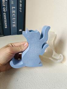 1個貓型蠟燭支架,矽膠模具,帶香味,可裝飾水泥、樹脂、黏土等材料 - ZT-24-mold - 查看 3