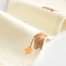 3入組貝殼形狀嬰兒輕薄口水肩,新生兒可愛口水巾防止噴奶 - 米色 - 查看 3