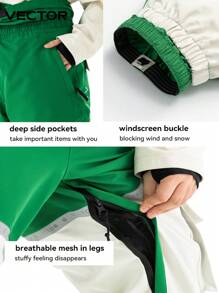 VECTOR MOTION Trượt tuyết Bộ đồ , áo có mũ Nửa Zip Trượt tuyết Áo khoác Và Quần , Không giới tính , Chống gió , Không thấm nước , Băng phản chiếu Thiết kế , , Thoáng khí , Linh hoạt , Ánh sáng , Ấm áp , , Thích hợp Đối với Trượt tuyết Với Giường đơn Và Giường đôi tiêu chuẩn Tấm bảng Thiết bị - màu xanh lá - Xem 9