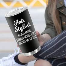1個20oz雙層不銹鋼保溫杯,“理髮師”字母印刷杯,讚美美髮師的語錄,是tony老師最好的生日禮物,新年禮物 - hair stylist - 查看 1