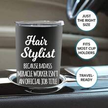 1個20oz雙層不銹鋼保溫杯,“理髮師”字母印刷杯,讚美美髮師的語錄,是tony老師最好的生日禮物,新年禮物 - hair stylist - 查看 6