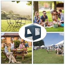 2 X 2m Two Doors & Two Windows Practical Waterproof Right-Angle Folding Tent Green - Blue - View 7