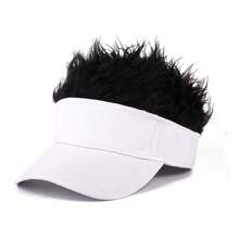 1pc Men's Plush Funny Wig Cap, Sun Protection Baseball Cap, Autumn And Winter Flat Cap, Landlord Cap Hat Cute - Multicolor - View 15