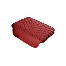 1 Cojín De Caja De Reposabrazos De Coche, Un Protector De Apoyabrazos De Espuma De Memoria Engrosada Con Bolsillo De Almacenamiento Para Consola Central - Rojo - Ver 3