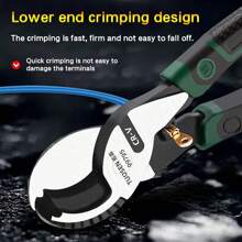 1只電纜剪刀,多功能高碳鋼絞線剝皮鉗,防銹帶防滑手柄,適用於家用電器維修,機械製造,家庭翻新,工廠設備維護,又稱電纜剝號器,剪線器,硬件工具 - 軍綠色 - 查看 2