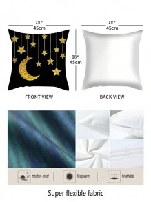 1入組枕套,用於沙發和床的聚酯短絨面靠墊套 - 彩色 - 查看 2