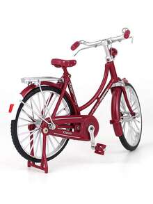 1pc Vintage Style Alloy Bicycle Model - Hot Pink - View 4