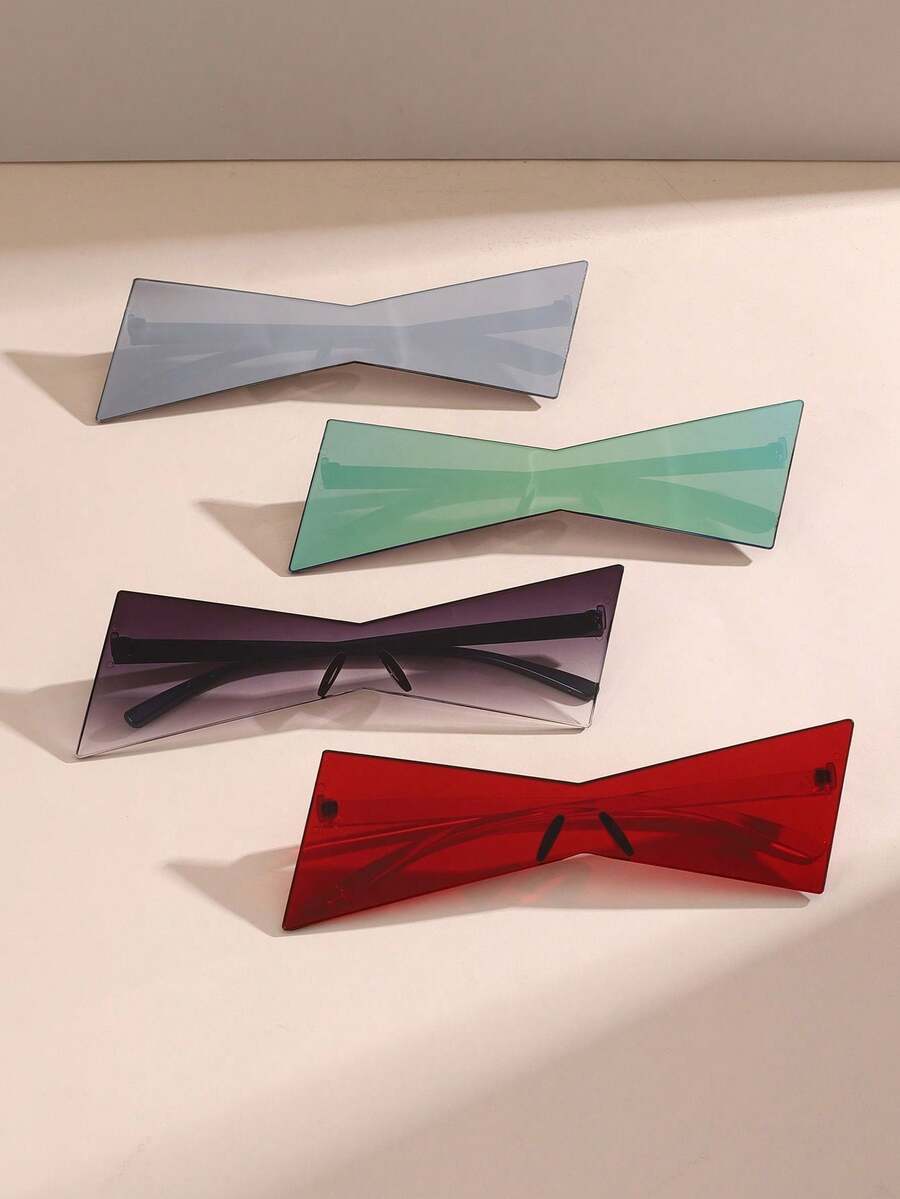 4pcs Square Shaped Men's Fashion Glasses - Multicolor - View 1