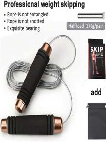 Cuerdas Para Saltar Ajustables Para Ejercicio Entrenamiento 360° Crossfit Ultra Rapida - Negro - Ver 5