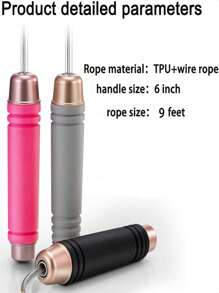 Cuerdas Para Saltar Ajustables Para Ejercicio Entrenamiento 360° Crossfit Ultra Rapida - Negro - Ver 2