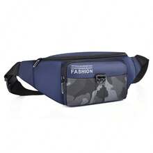 Men's Chest Bag Casual Multifunction Crossbody Bag, Outdoor Sport Waist Bag, Classic And - Blue - View 6