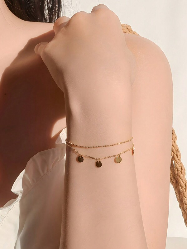 ELSEDES سوار الموضة بتعليقة اسطواني الفضة الاسترليني للنساء الزخرفة اليومية قطعة واحدة