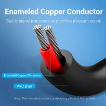 Vention Rca音頻線 2公尺 To 2公尺 Rca 音訊線 為電視cd播放器dvd播放器功放器提供rca音頻線 - 黑色 - 查看 8