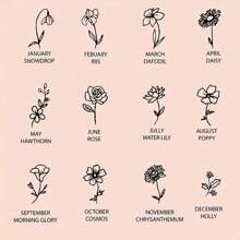 suteyi Stainless Steel Birth Month Flower Necklace For Women Snowdrop Daisy Rose Pendant Neck Chains Jewelry Gifts Valentines