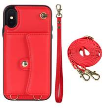 AWQUER Crossbody Wallet Back Case Compatible With IPhone 15 14 Plus 13 12 Mini 11 Pro Max 8 7 Plus SE 5G 2020 2022 With Hand Strap, PU Leather With Credit Card Slots Holder Kickstand Shockproof Phone Cover - Red - View 25