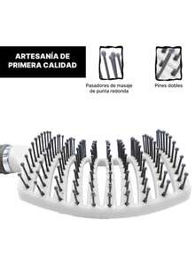 Cepillo peine profesional peine para el cabello peine para el cabello húmedo/seco ventilación peine peine para el cabello peine de masaje - Blanco - Ver 5