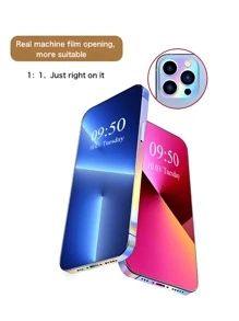 3pcs Colorful Luminous Phone Frame Protector + Lens Decorative Sticker Compatible With IPhone 12/13/14/15/16 Pro Max Series, Self-Healing, Anti-Fingerprint, Scratch-Resistant, Waterproof