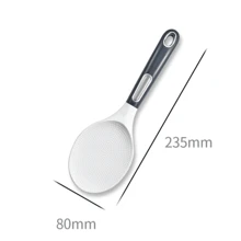 1支黑色/白色矽膠廚房飯勺,簡約風格的上菜勺 - 白黑色 - 查看 2