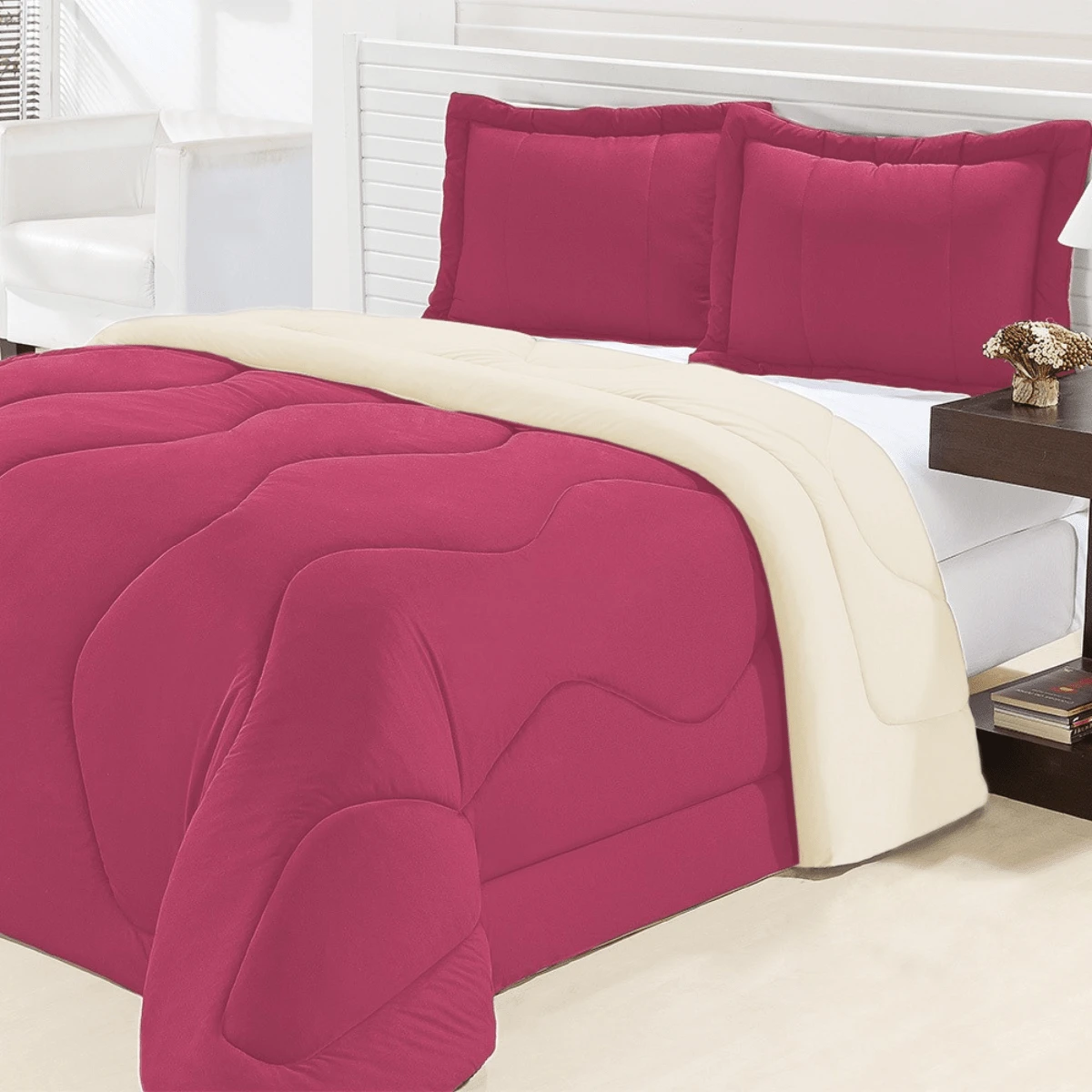 Comforter Sets - Rosa con Paja - Ver 1