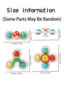 3 件/套吸盘旋转陀螺仪玩具婴儿游戏牙胶、缓解压力益智摇铃、沐浴淋浴玩具儿童礼物（部分零件可能随机）学校用品幼儿游戏、玩具>婴儿、婴儿淋浴游戏、儿童玩具、水槽玩具、儿童玩具>儿童互动游戏、婴儿淋浴游戏、儿童玩具、幼儿玩具