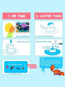 1PC Jellyfish Thickened Baby Water Pad ForCrawling And Training ,Comfortable Cushionfor 1 Year Olds And Up,Promotes SensoryDevelopment And Coordination - Blue - View 7