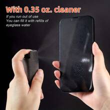 XIANG YU 1pc Portable Screen Cleaning Set, Mobile Phone Screen Cleaner, Screen Spray & Wipe All-In-One Cleaning Tool, Liquid 1PC Included - Multicolor - View 5