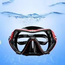 1pc Snorkeling Water Mask Goggles Swimming Tube Set Silicone Goggles Diving Glasses - Red - View 2