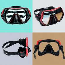 1pc Snorkeling Water Mask Goggles Swimming Tube Set Silicone Goggles Diving Glasses - Red - View 4