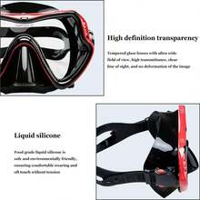 1pc Snorkeling Water Mask Goggles Swimming Tube Set Silicone Goggles Diving Glasses - Red - View 5